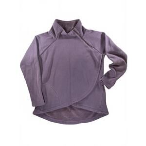Athleta Women's Cozy Karma Asym Pullover Purple Asymmetric & Thumb Holes - Large